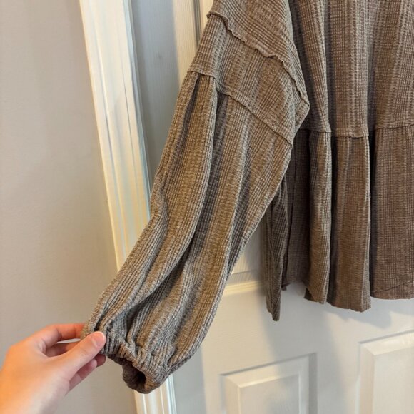 Arula Brown Babydoll Top - Picture 3 of 6